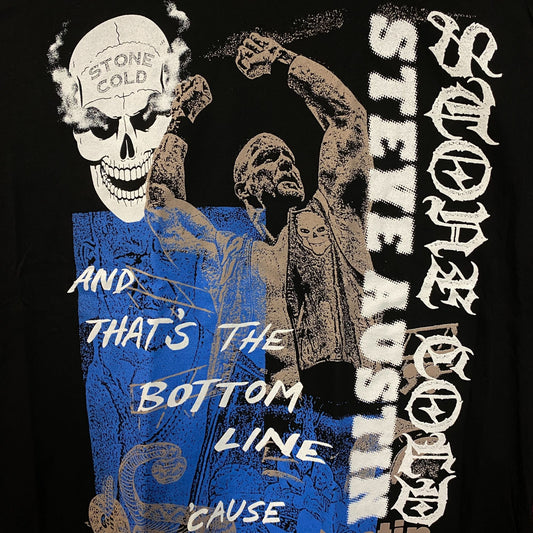 WWE Stone Cold Steve Austin And That's The Bottom Line T-Shirt Large