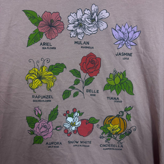 Disney Princess Flower women’s plus size T-shirt 00