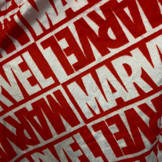 Marvel Logo All Over Red Fleece Sleep Pants XL