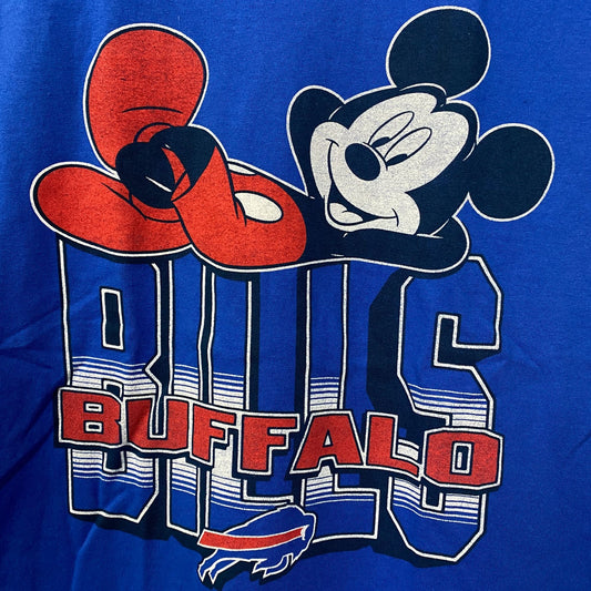 Junk Food X Mickey Mouse NFL Buffalo Bills Blue T-Shirt Medium