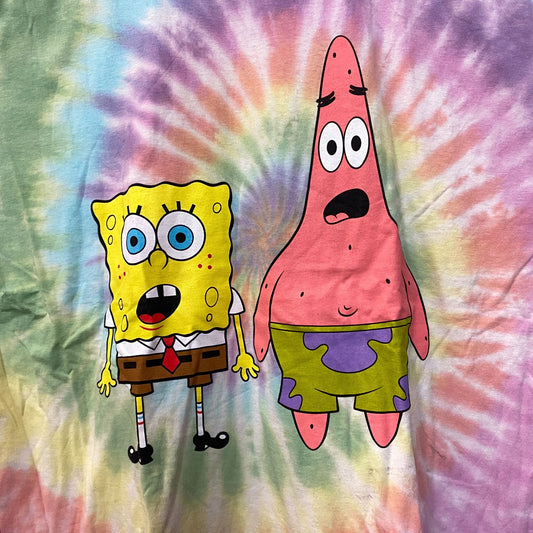 Nickelodeon SpongeBob Friends Forever Tie dye Tshirt size 1X