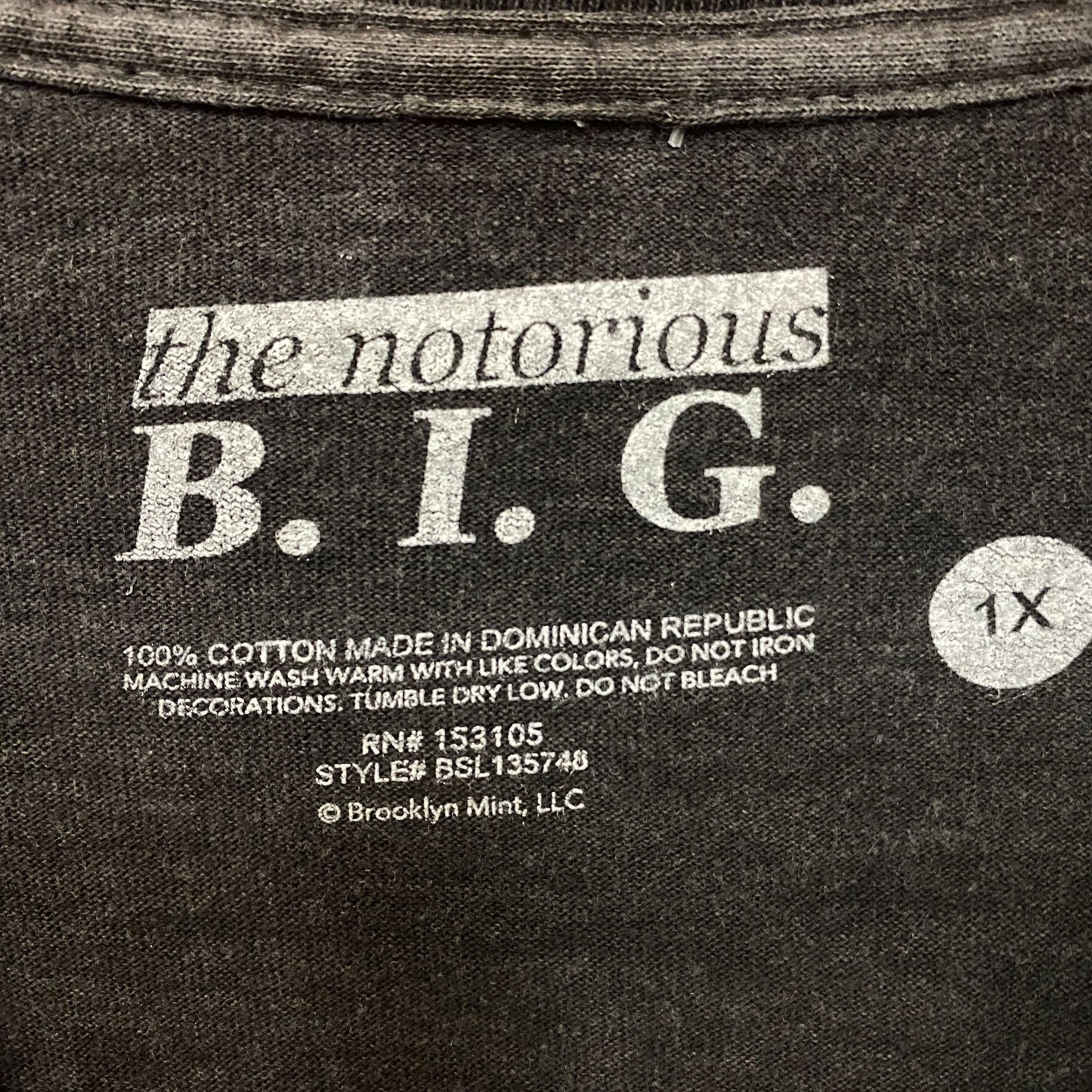 The Notorious B.I.G. King of Brooklyn Big T-shirt XL