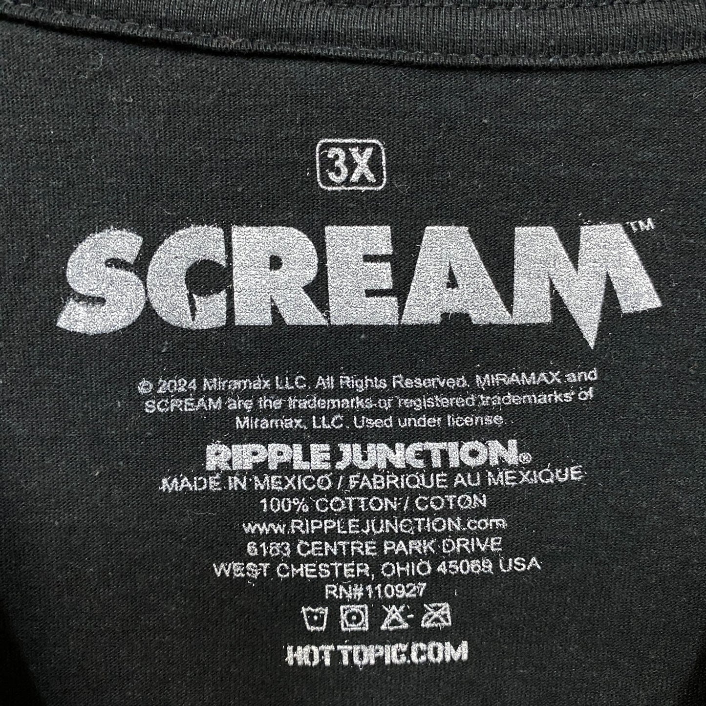 Scream Japanese Horror Movie Poster T-shirt 3X