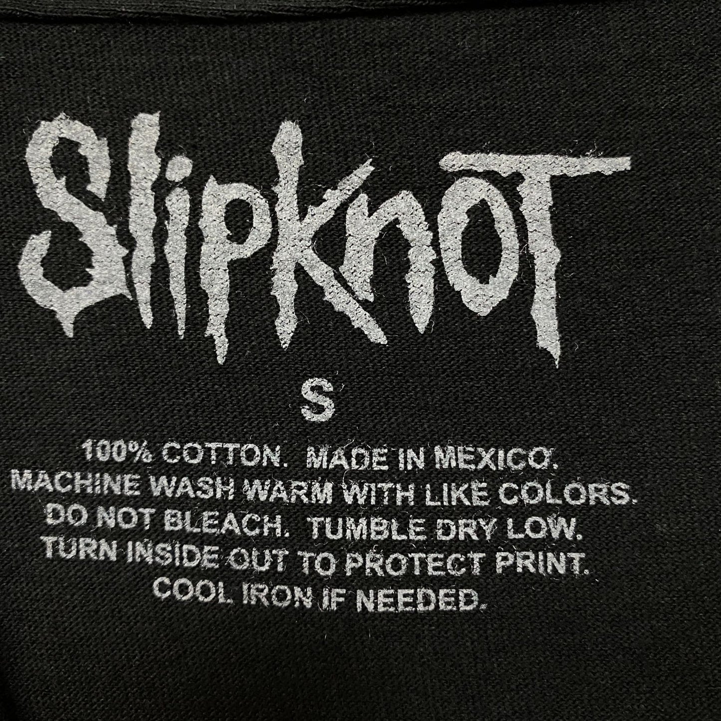 Slipknot Spell-Out & Pentagram Logo Heavy Metal Band Tee S