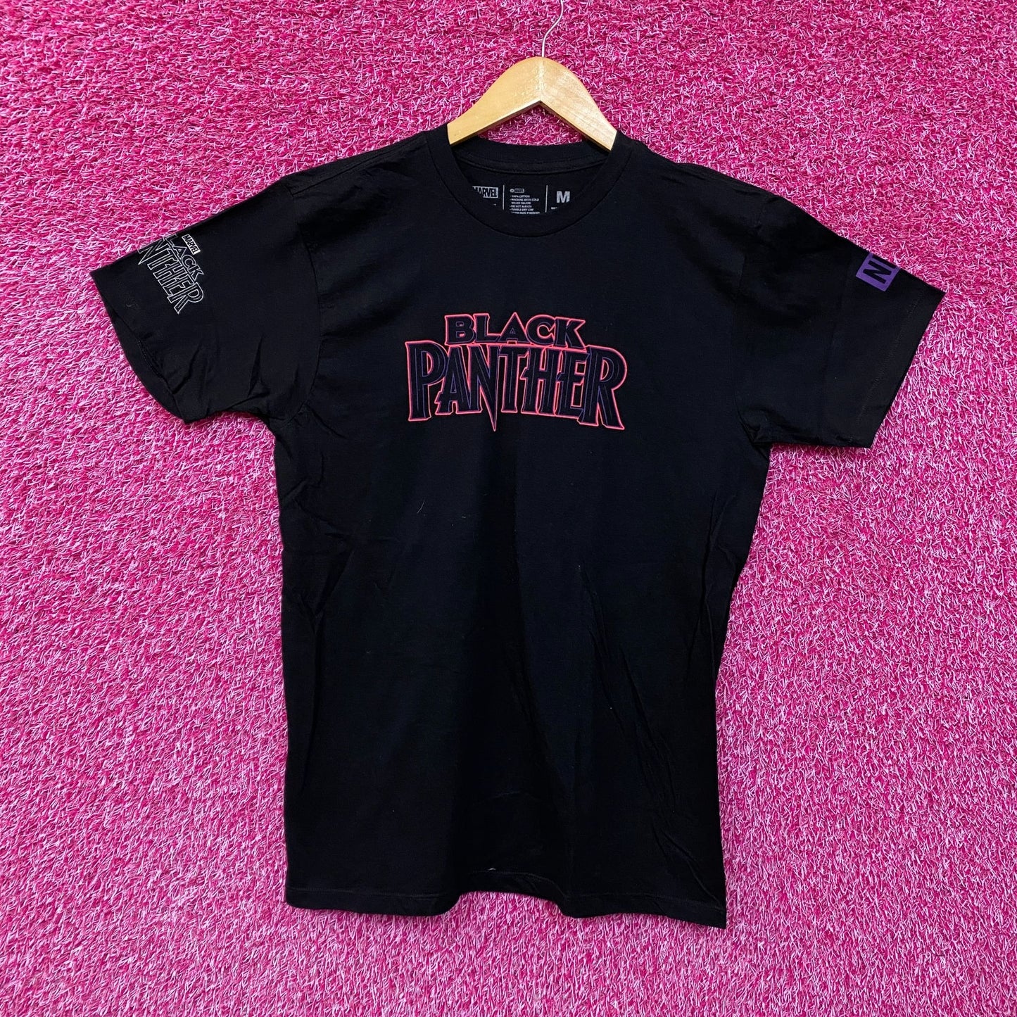 Black Panther Neon T'challa Tshirt size medium