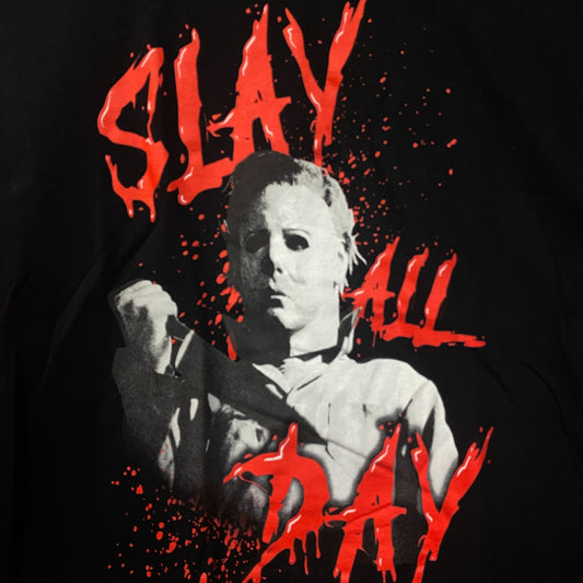 John Carpenter's Halloween Michael Myers Slay All Day Horror Tshirt size 2XL