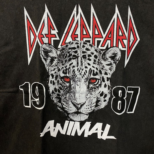 Def Leppard 'Animal' 1987 Graphic Heavy Metal T-Shirt Medium