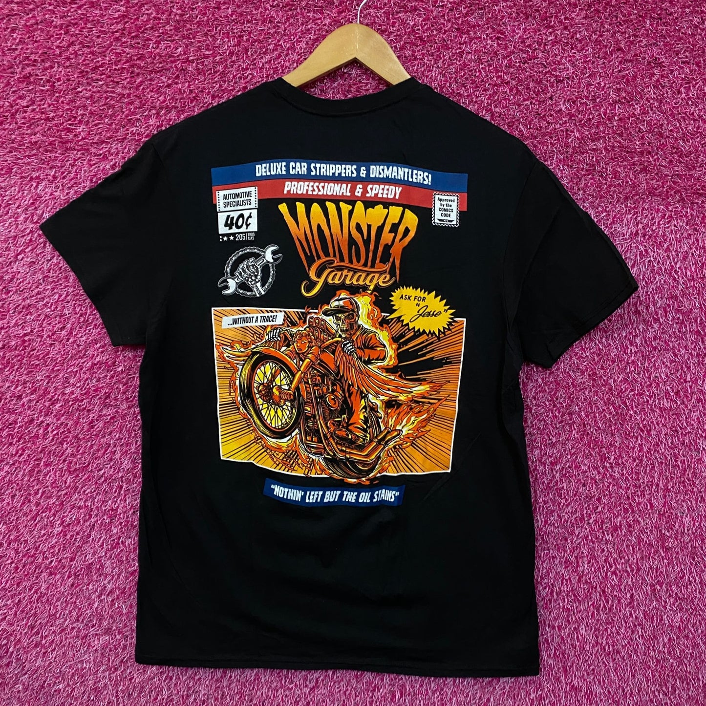 Monster Garage Inferno Rider Comics Cover TV Series Tee L