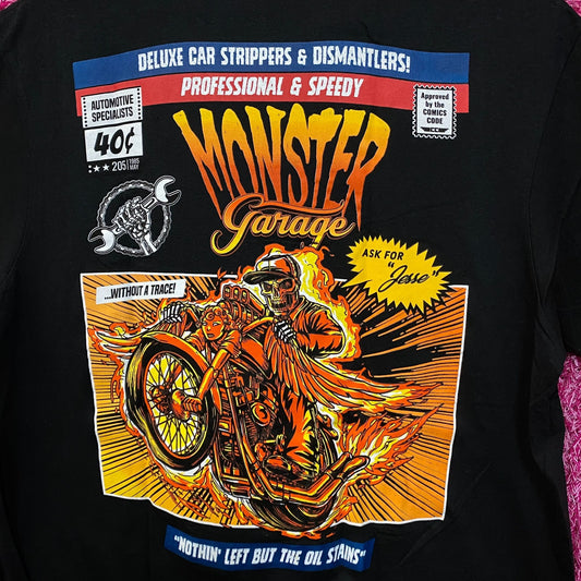 Monster Garage Inferno Rider Comics Cover TV Series Tee L