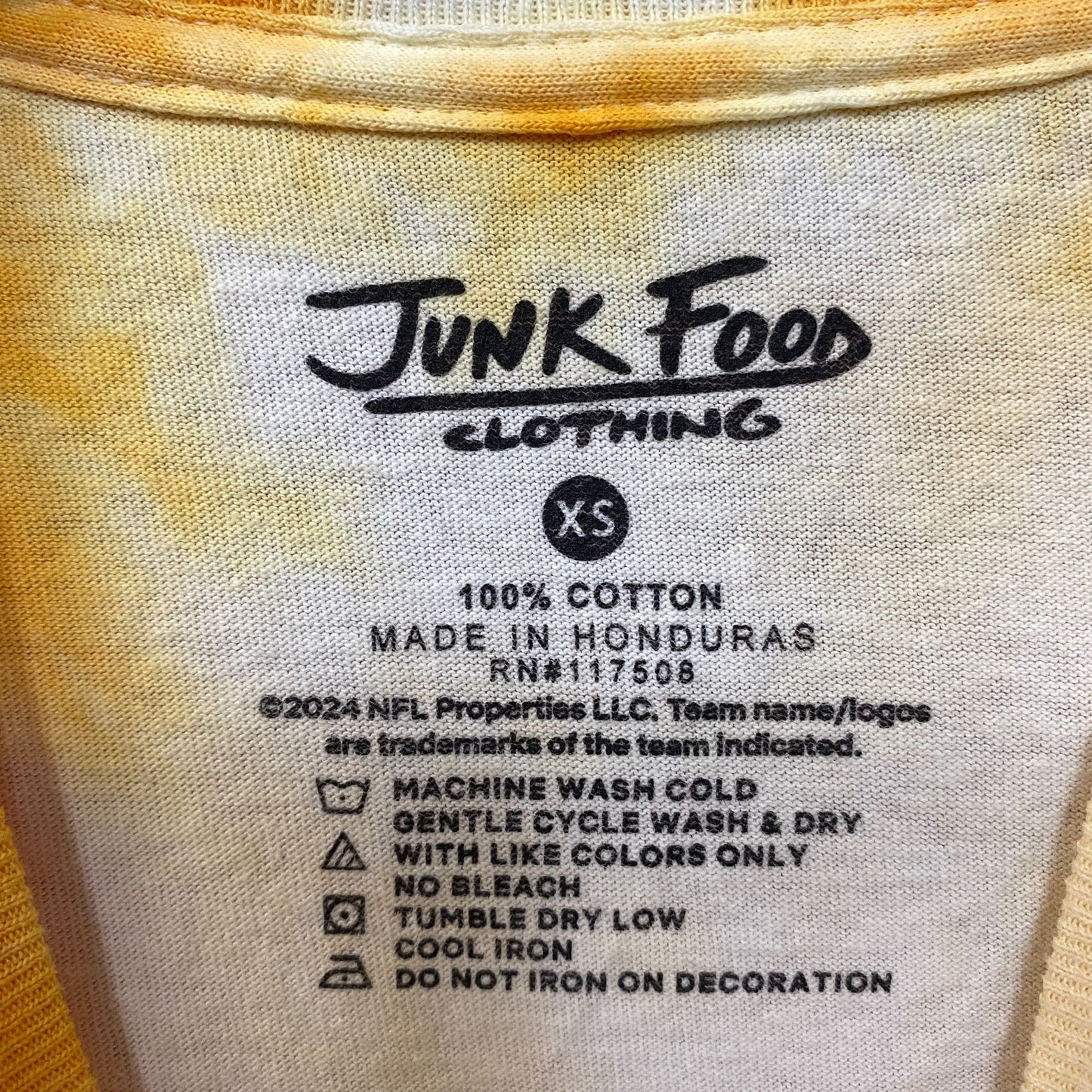 Junk Food Pittsburgh Steelers Football Tie Dye T-Shirt XS