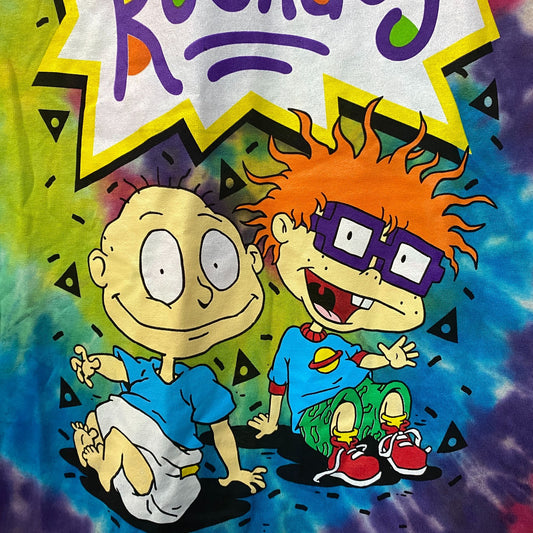 Nickelodeon Rugrats Tommy & Chucky Cartoon Tie Dye T-Shirt Small