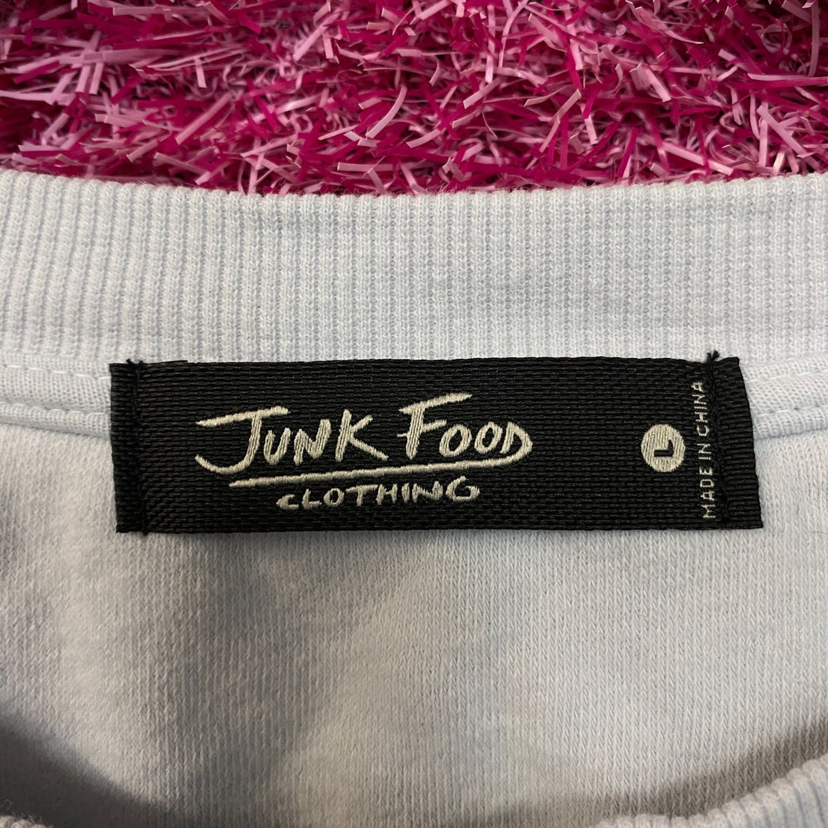 Junk Food Clothing Bonjour Paris Crewneck Sweatshirt Large