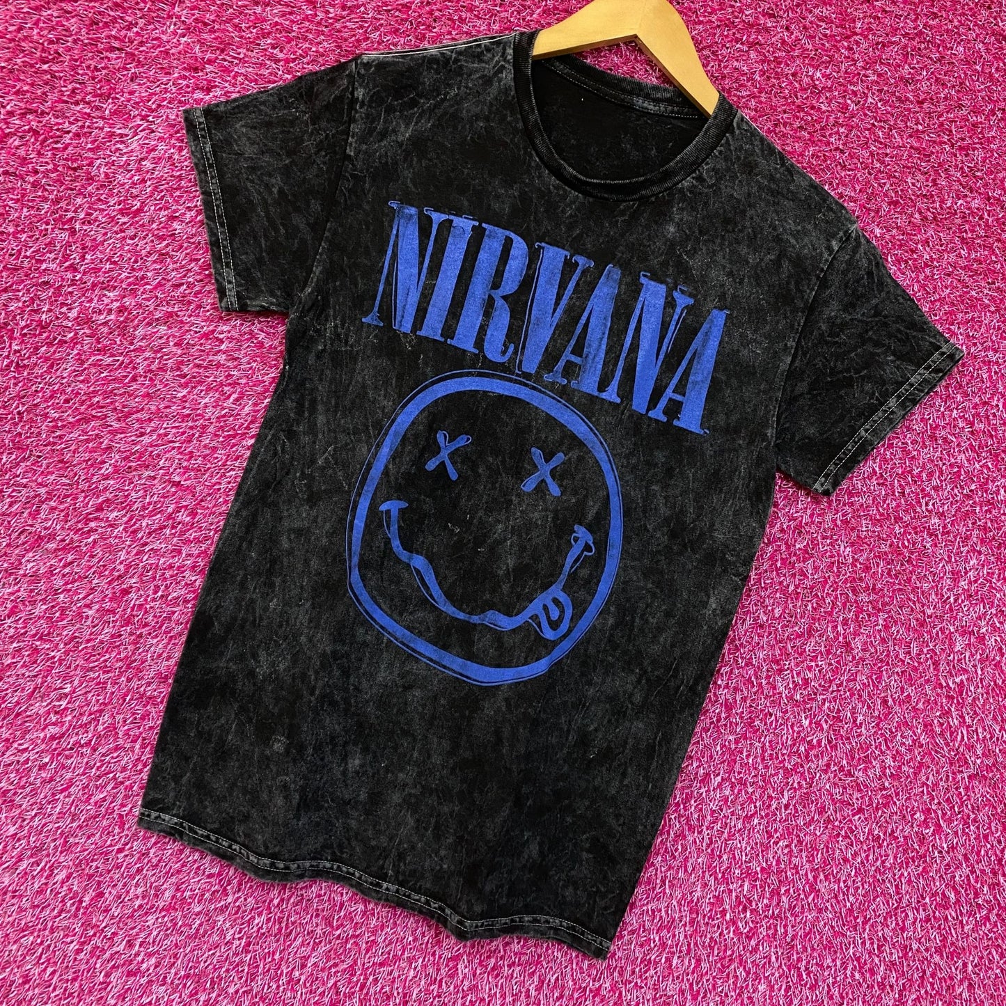 Nirvana Nevermind mineral Wash Grunge Tshirt size Small