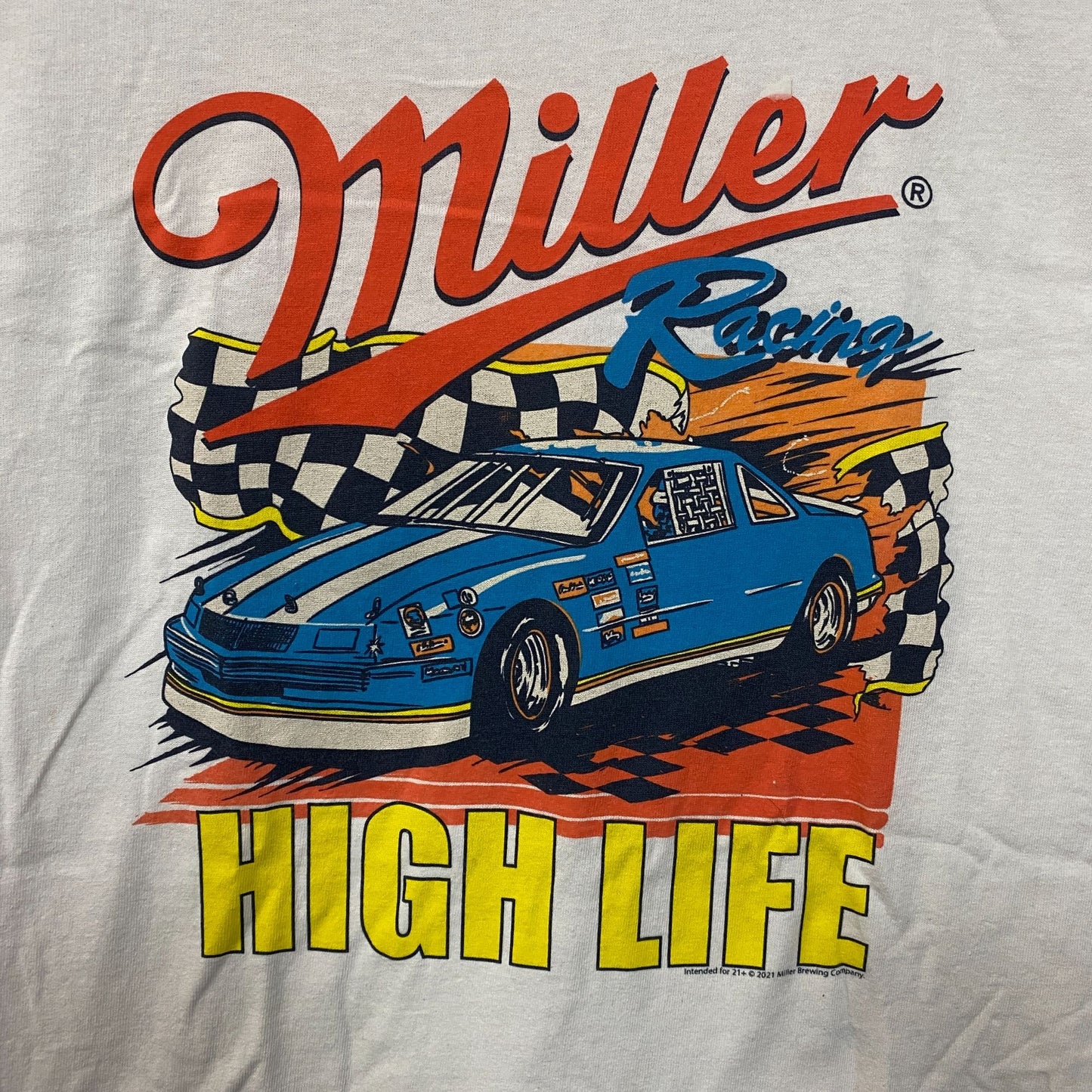 Junk Food Clothing Miller High Life Racing Flea Market Tee Large