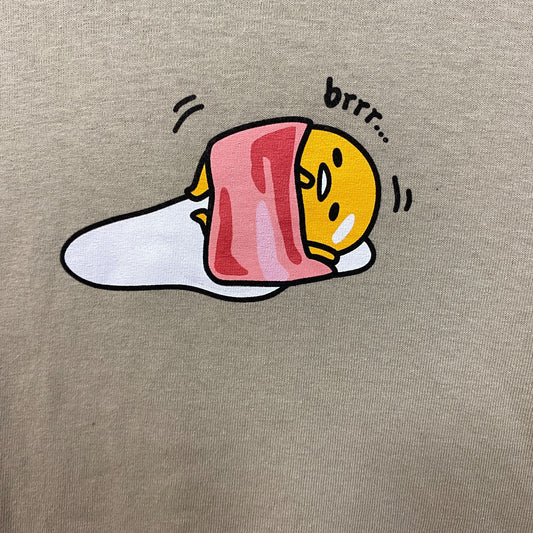 Gudetama The Lazy Egg Brrr with Bacon Blankie Sanrio Tee M