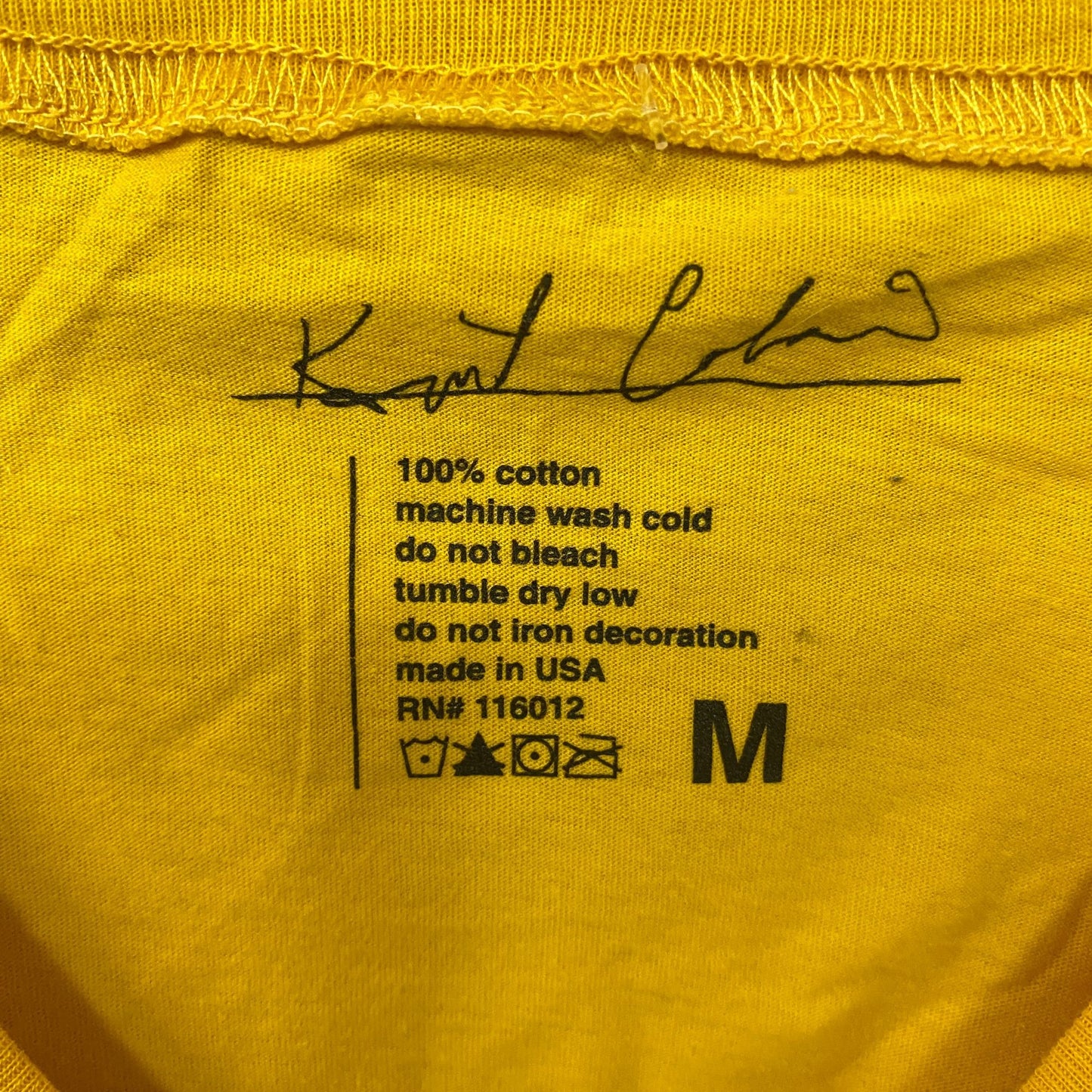 Nirvana Listen to Kurt Cobain Yellow Crop-top M