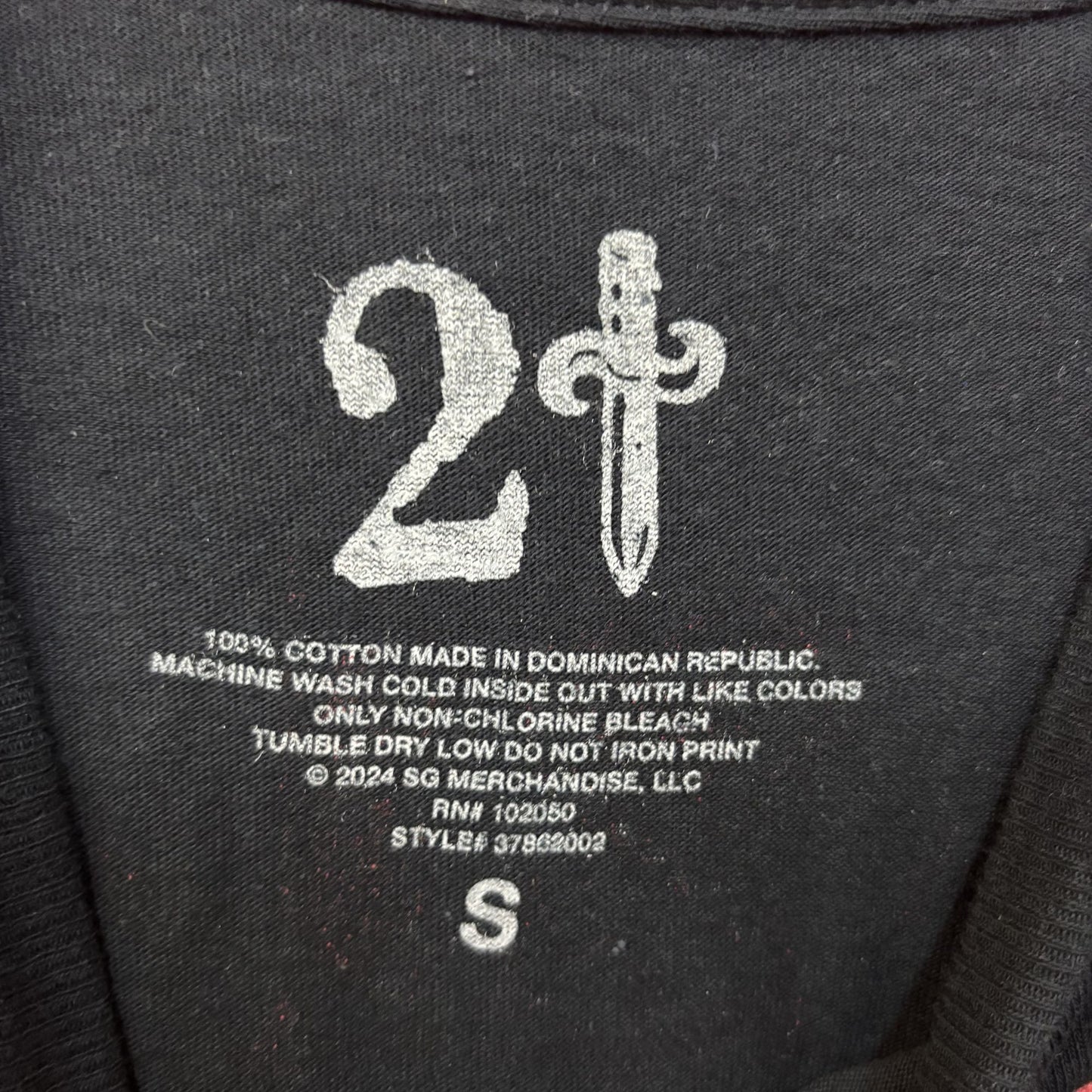 21 Savage European Tour Black T-Shirt Small