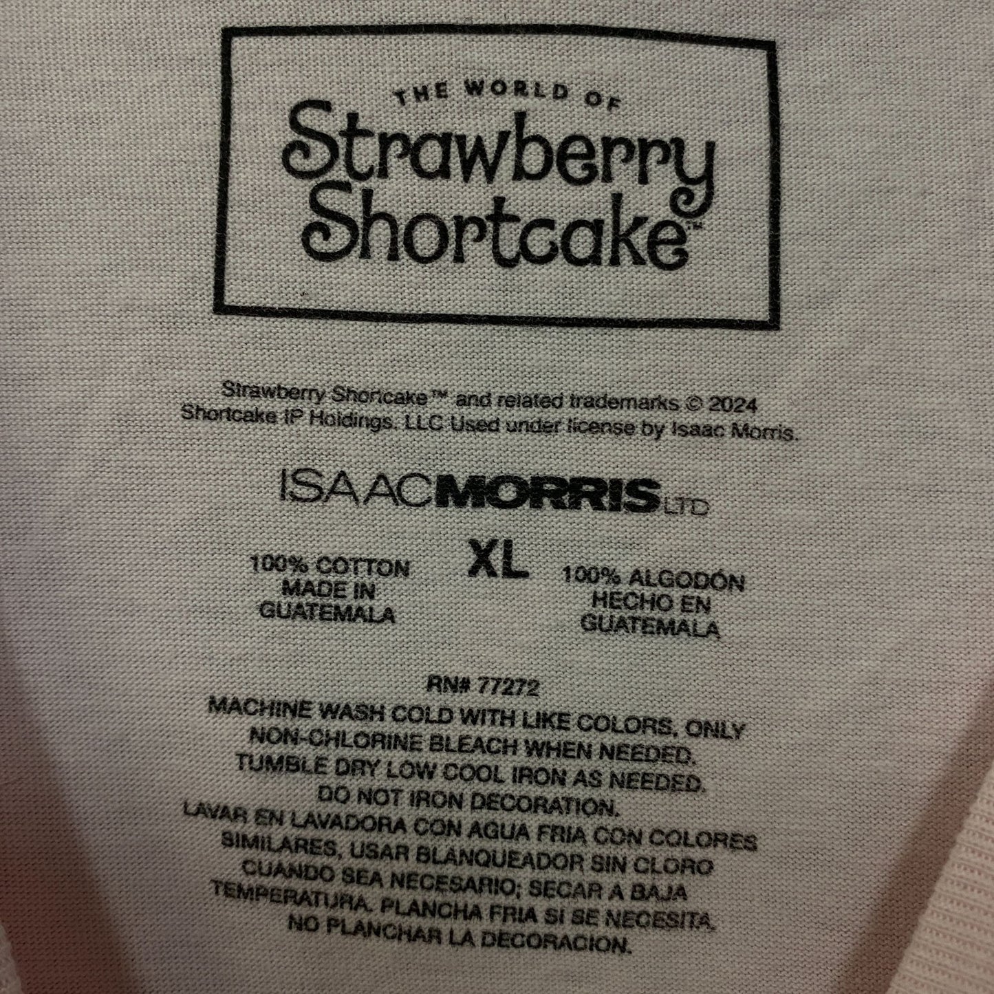 Strawberry Shortcake Heart Cake Glitter Women's Baby Tee XL