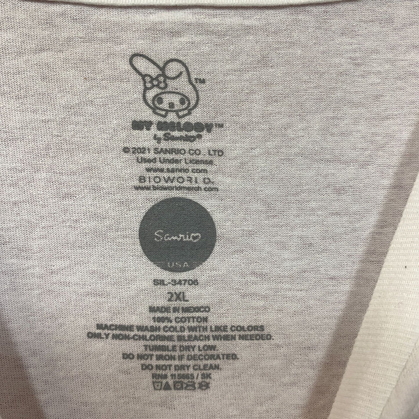 My Melody Strawberry Milk Carton T-Shirt 2XL