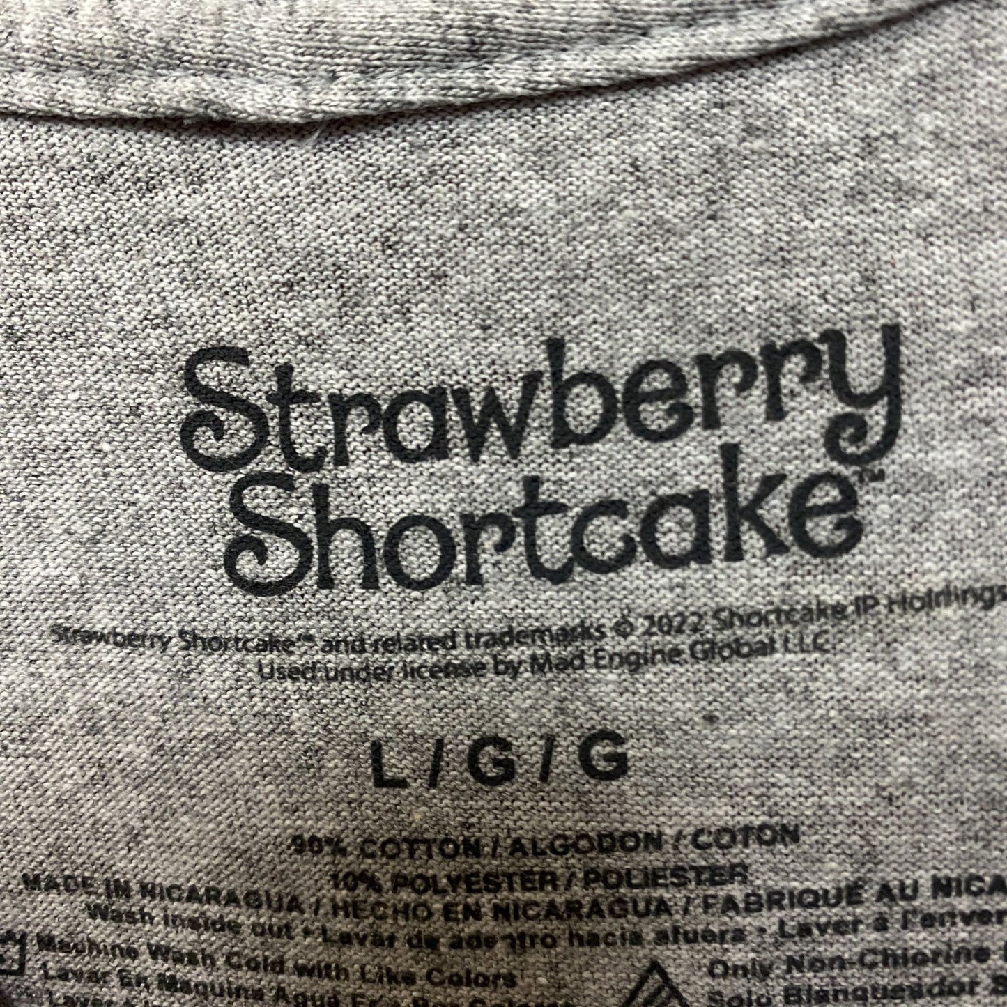 Strawberry Shortcake & Custard Giant Pastry Cartoon Tee L