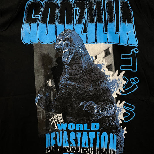 Godzilla World Devastation Tour Double Sided Tshirt size Medium
