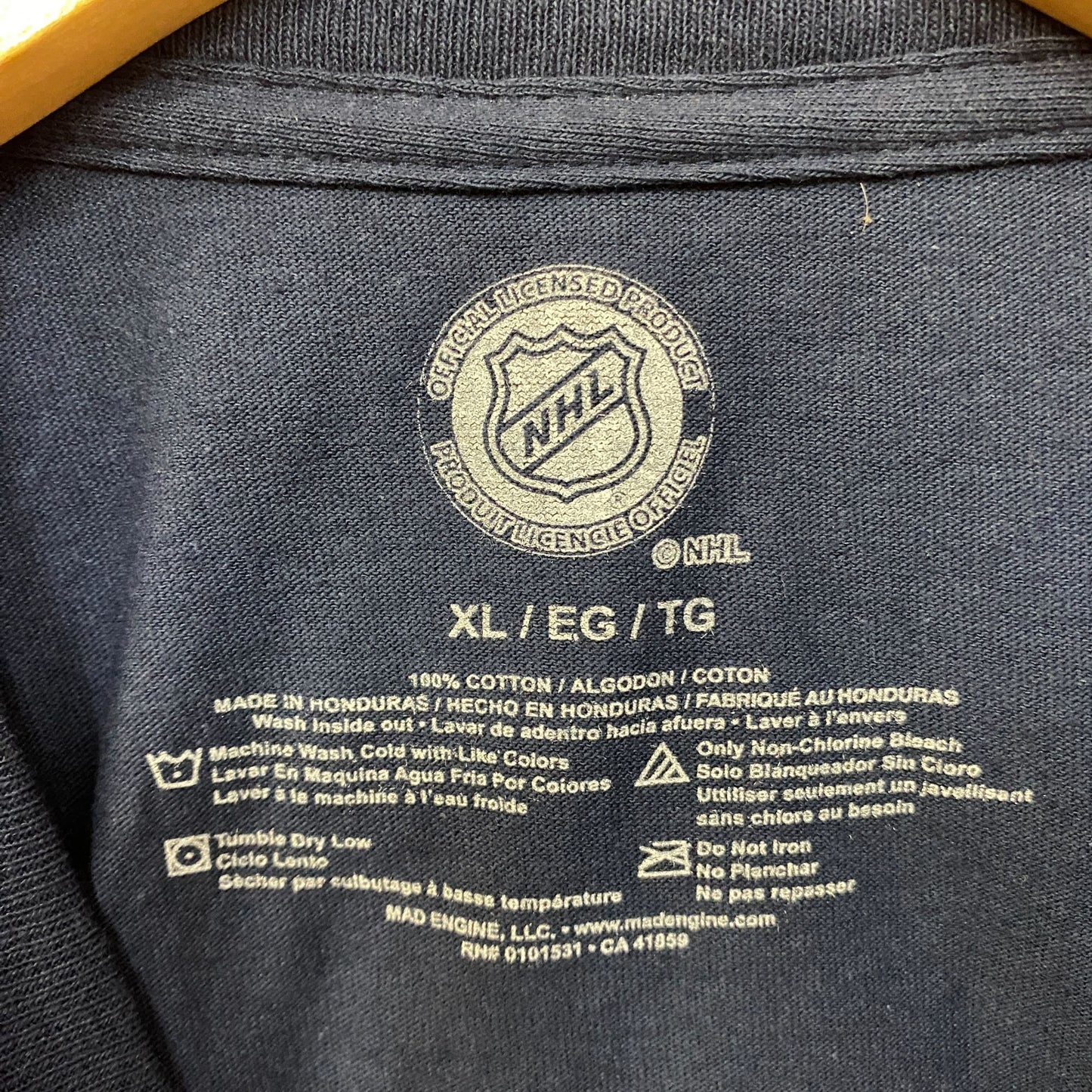 NHL Winnipeg Jets "The Peg" Long Sleeve Blue T-Shirt XL