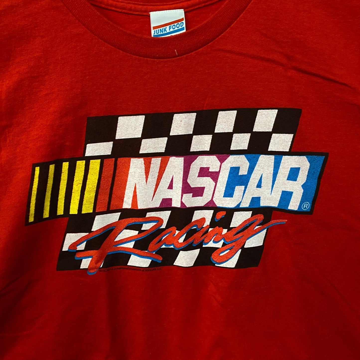 Junk Food Clothing NASCAR Racing Flea Market Crop Tee Medium