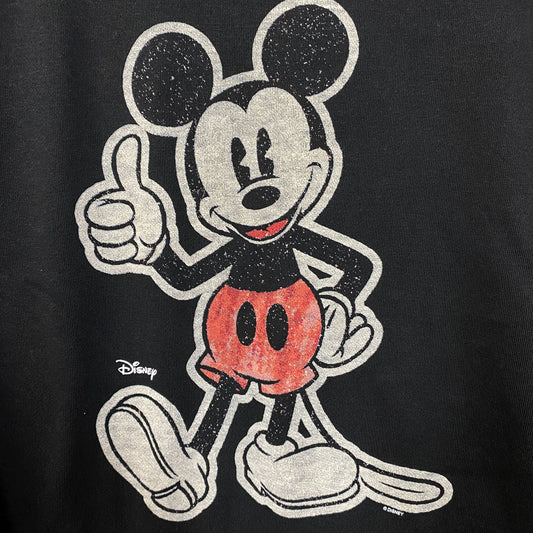 Junk Food Women's Mickey Thumbs Up Vintage Raglan Pullover Sweatshirt Large