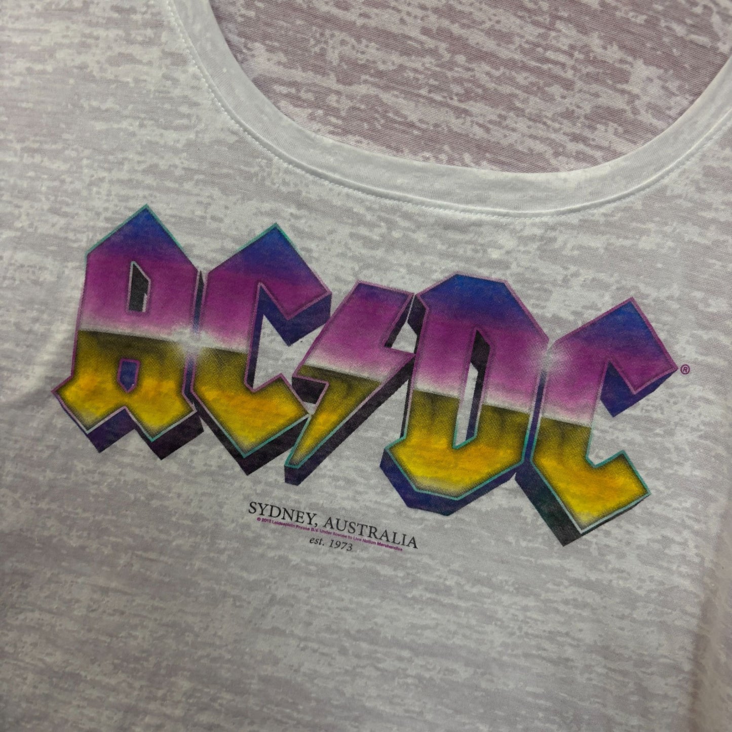 AC/DC Sydney Australia woman’s rock Tshirt size large