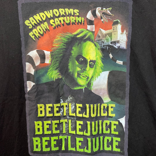 Hybrid Apparel Beetlejuice Sandworms from Saturn Distressed T-Shirt 2XL