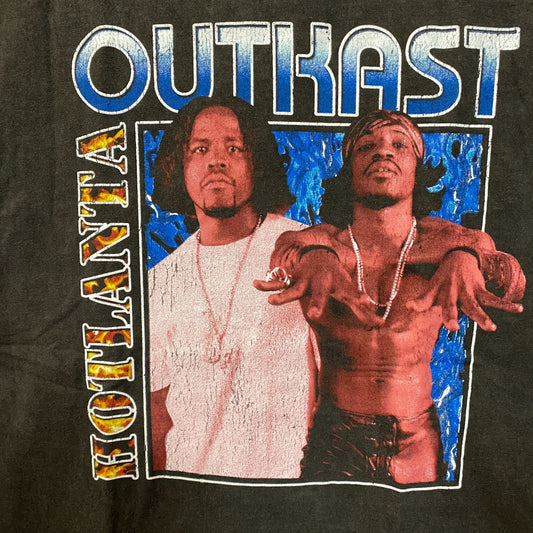 Outkast Hotlanta Retro Graphic Design T-Shirt Large