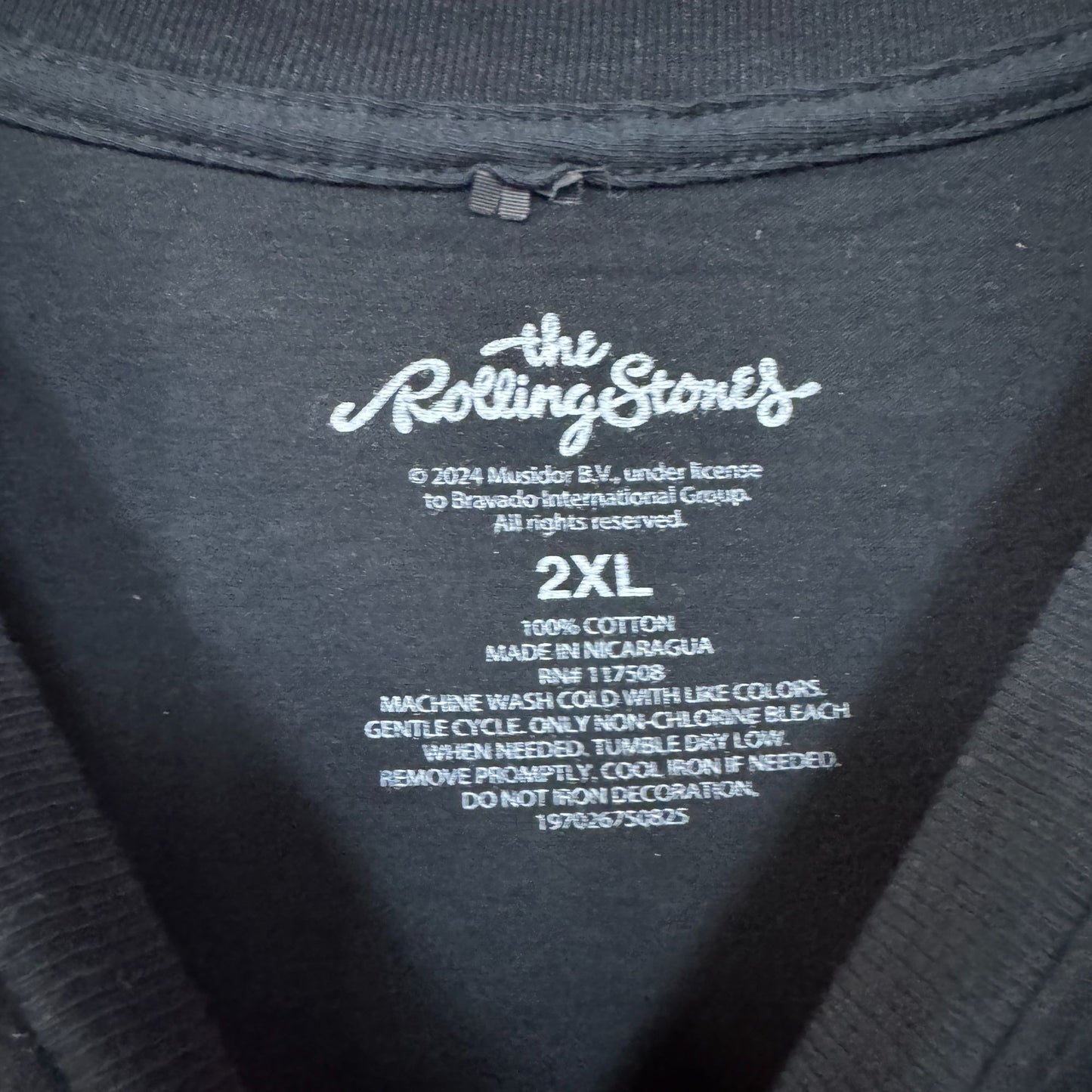 The Rolling Stones Hot Lips Logo Rock n Roll Band Tee 2XL