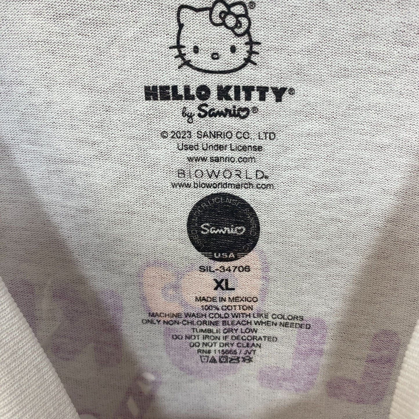 Sanrio Hello Kitty Boba Tea & Strawberry Milkshake T-Shirt Size XL