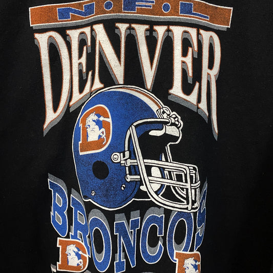 Junk Food Clothing Denver Broncos Helmet Logo Sweatshirt XS