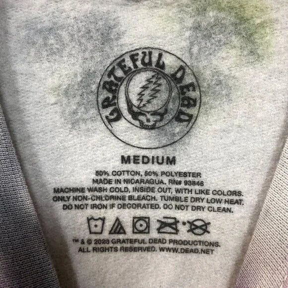 Grateful Dead Keep It Green Tie dye Crewneck Sweater size Medium