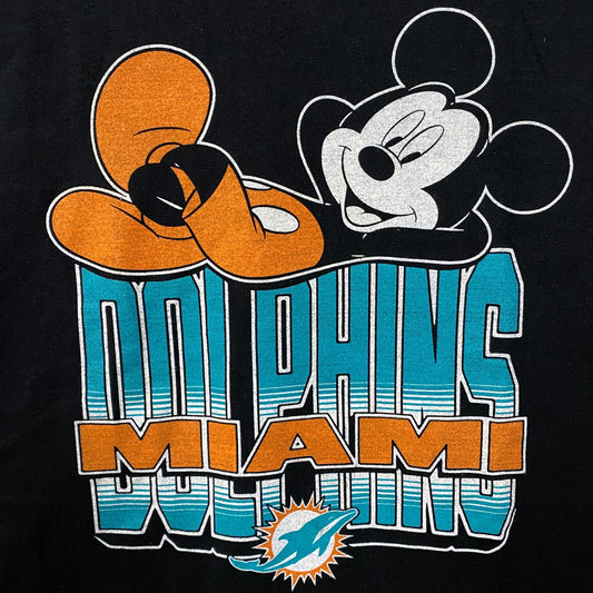 Disney x Junk Food NFL Miami Dolphins Mickey Mouse Kick Back T-Shirt 2XL