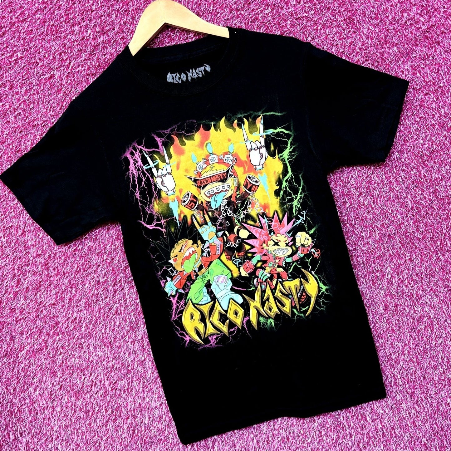 Rico Nasty Lightning Anime Soundcloud Rap Tee XS