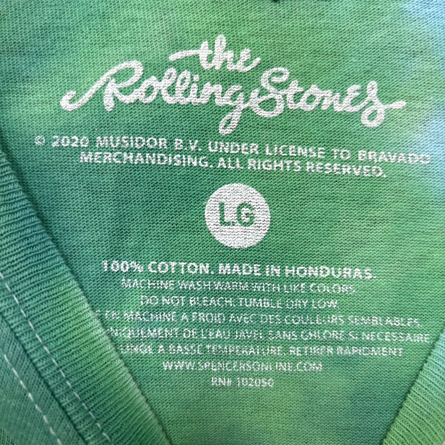 The Rolling Stones in Concert Hot Lips Rock Tie Dye L