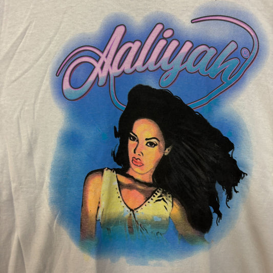 Aaliyah Airbrush Queen of Urban Pop Self-titled Album Tee large