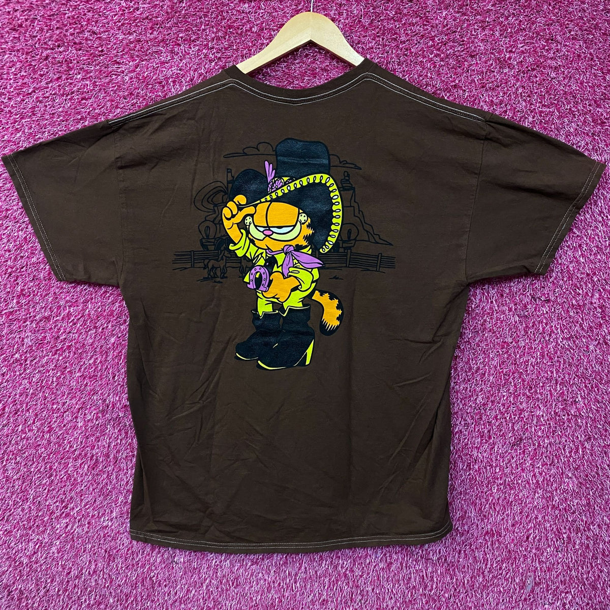 Garfield Cowboy Graphic T-Shirt XL