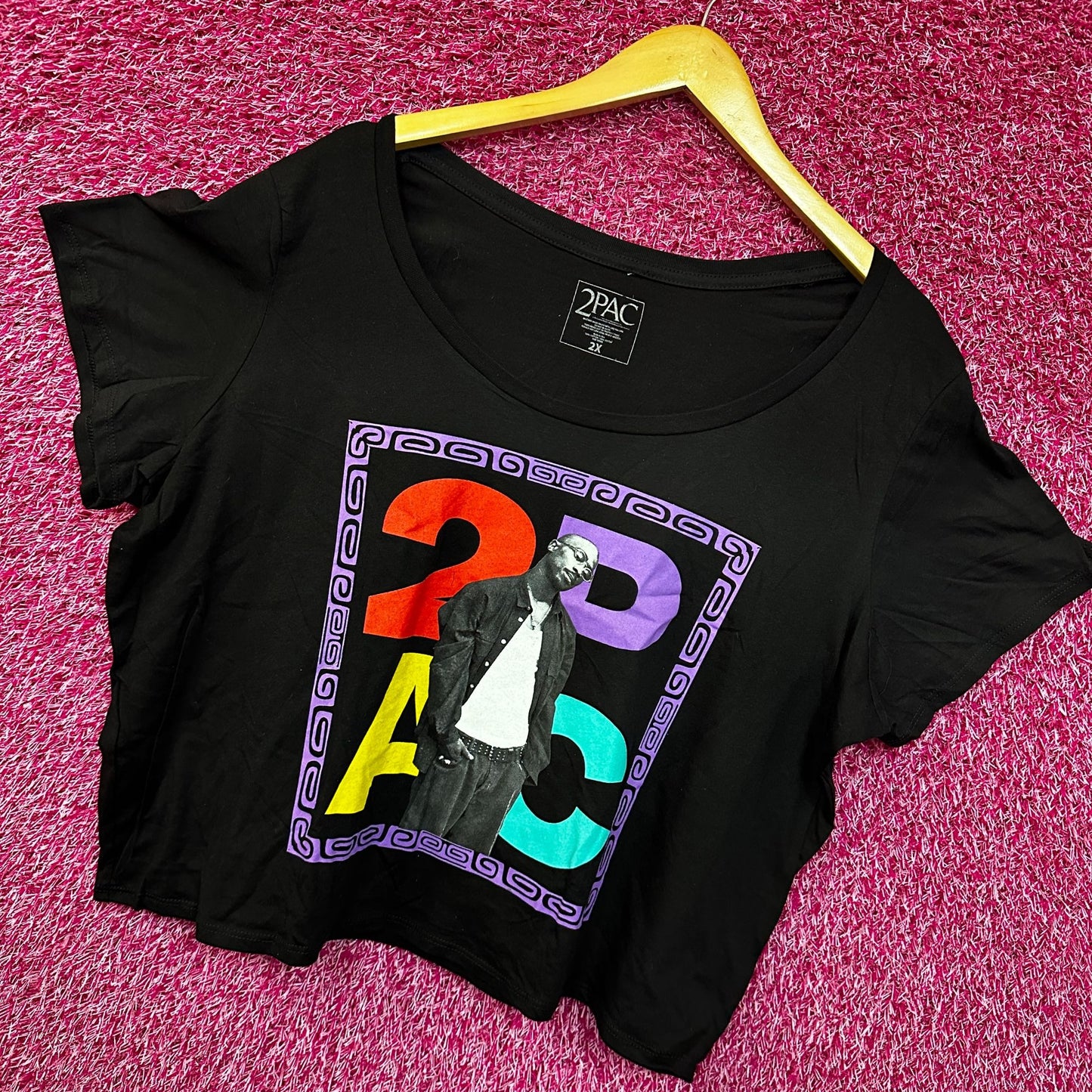 2Pac Shakur Rap Hip Hop Crop Top Size 2x