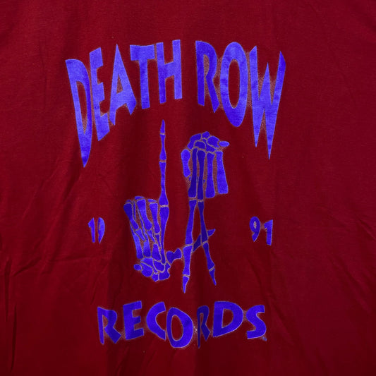 Death Row Records Grim Reaper LA Hands 1991 Hip Hop Tee 2X