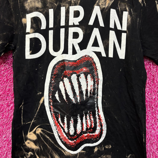 Duran Duran Live From the Hollywood Bowl Rock Bleach Dye Rock Tshirt size Small