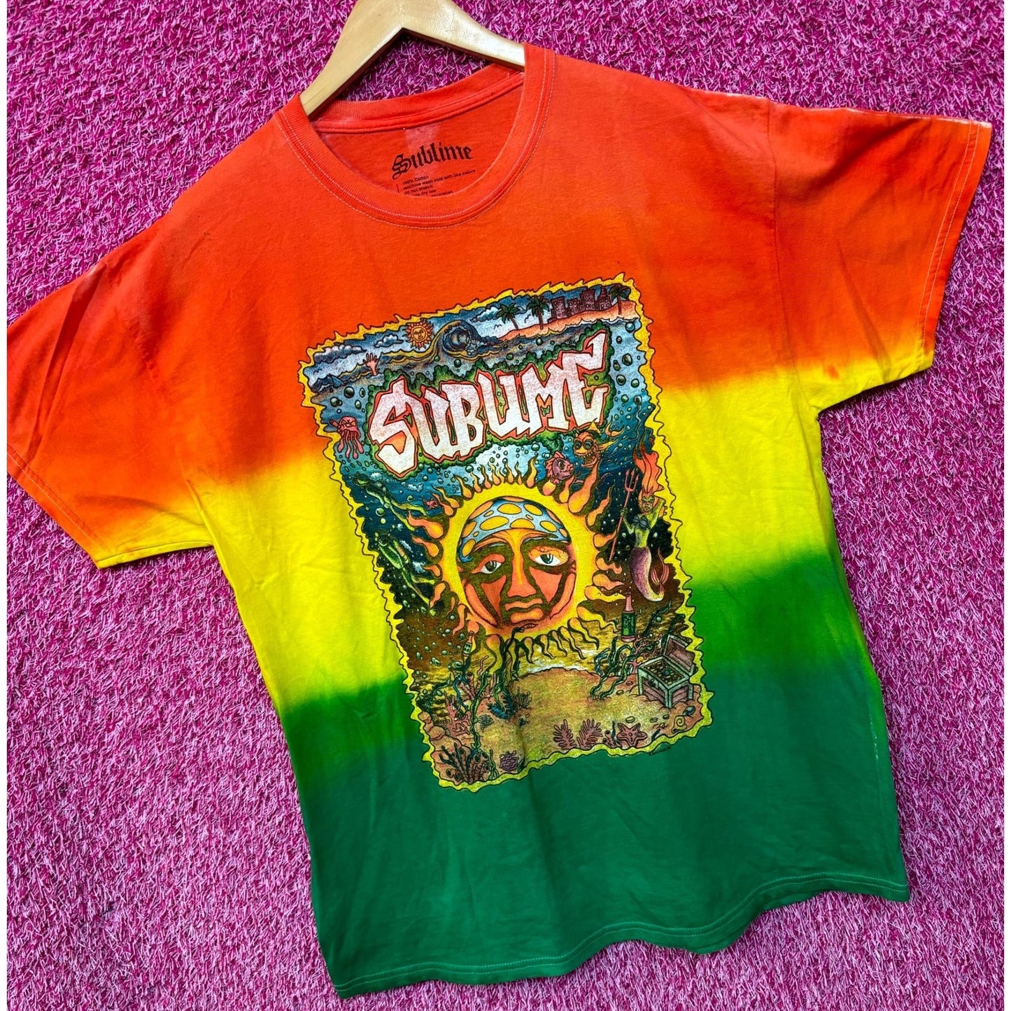 Sublime Under The Sea Rasta Oversized Ska Rock Tie Dye S