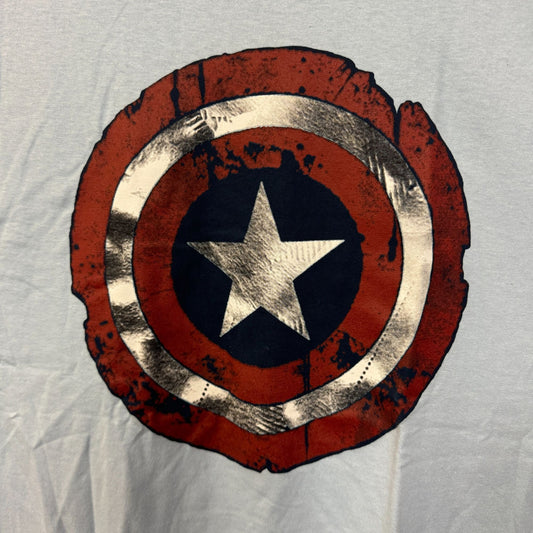 Captain America War Torn Shield Marvel T-shirt Size 2XL