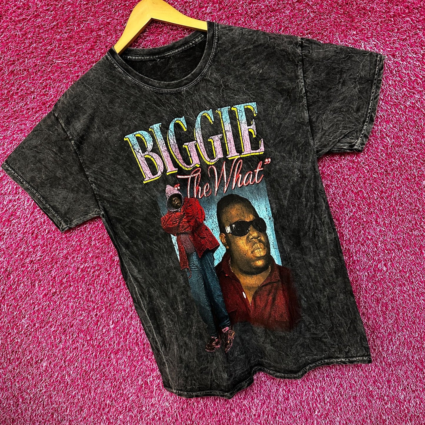 Notorious BIG The What Mineral Wash Rap Tshirt size Large