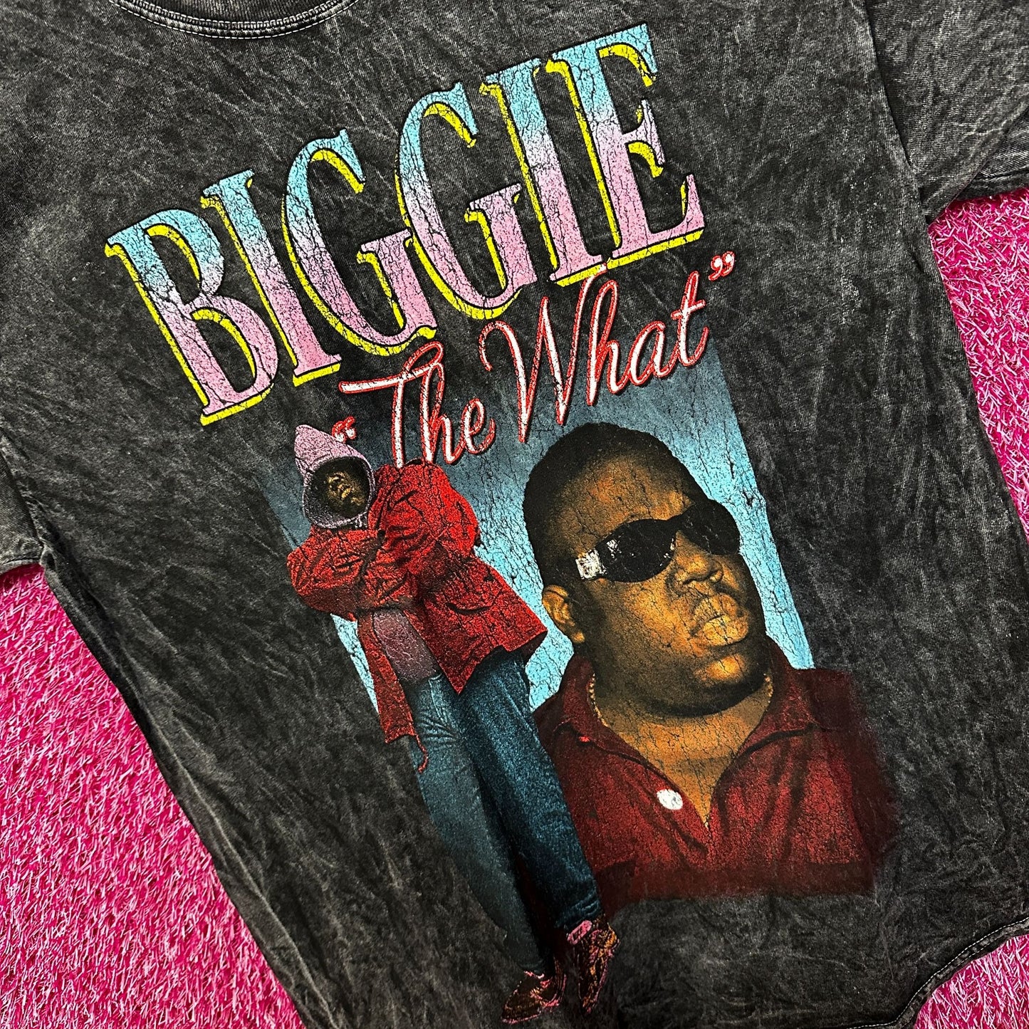 Notorious BIG The What Mineral Wash Rap Tshirt size Large