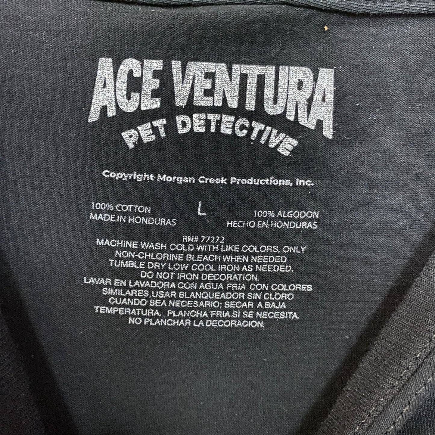 Ace Ventura Pet Detective Movie Graphic Design T-Shirt Large