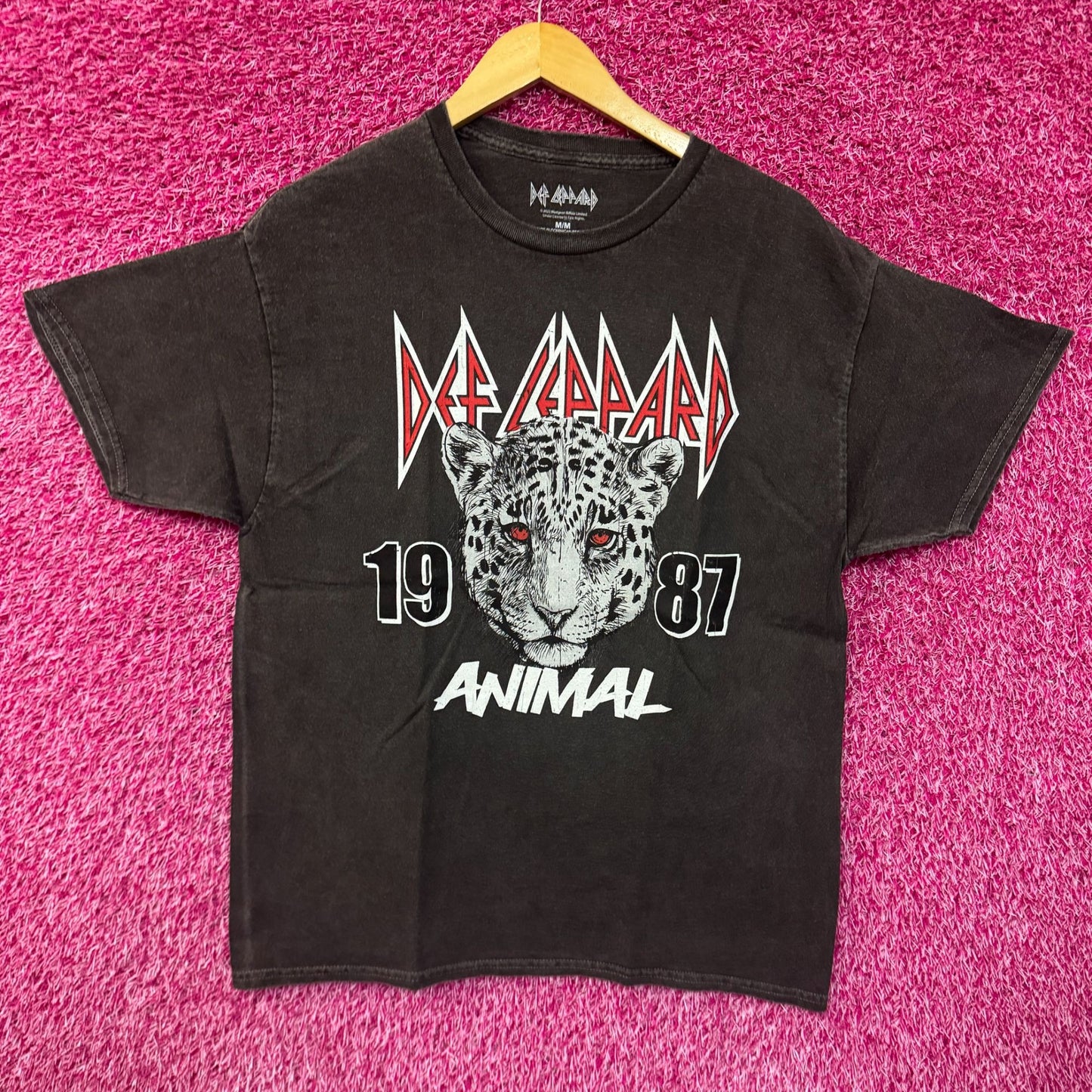 Def Leppard 1987 Animal Hysteria Heavy Metal Rock Band Tee M