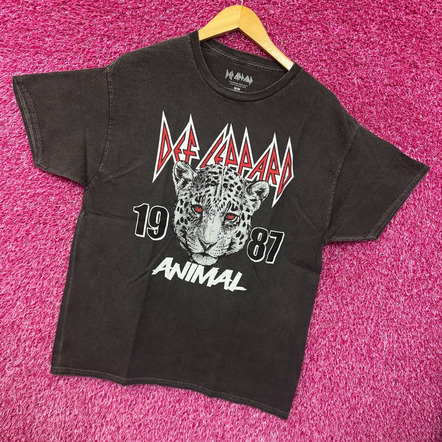 Def Leppard 1987 Animal Hysteria Heavy Metal Rock Band Tee M
